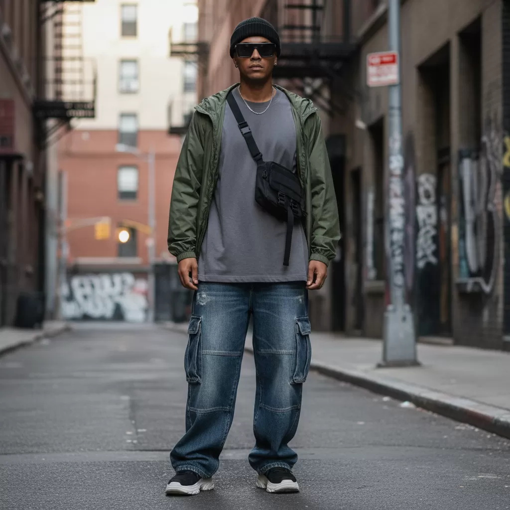 gemini_image_1770623096 Áo thun form Boxy là lựa chọn tối ưu để cân bằng tỷ lệ cơ thể