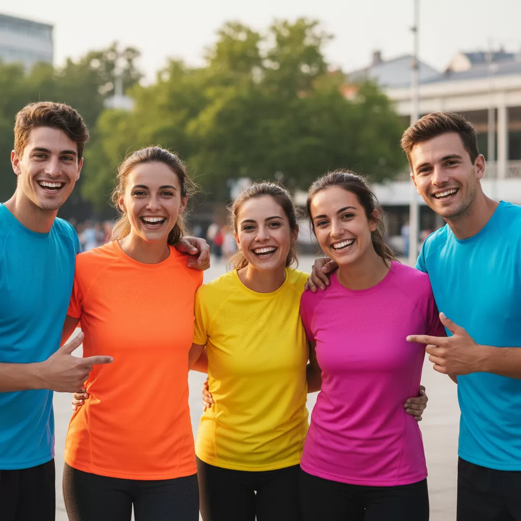 gemini_image_1770624053 Áo thun co giãn 4 chiều là lựa chọn hàng đầu cho sự thoải mái và linh hoạt trong đời sống hiện đại