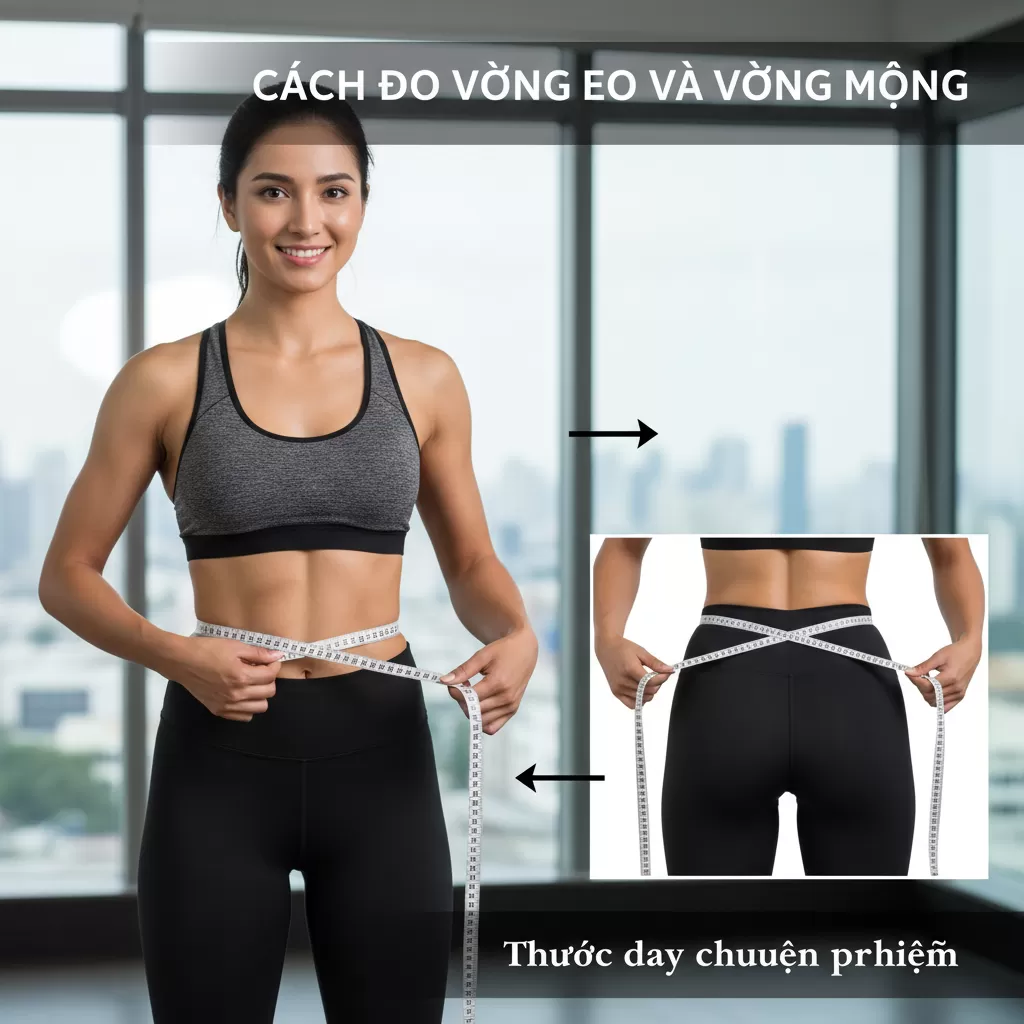 Xác định chính xác số đo vòng eo và mông là bước quan trọng nhất