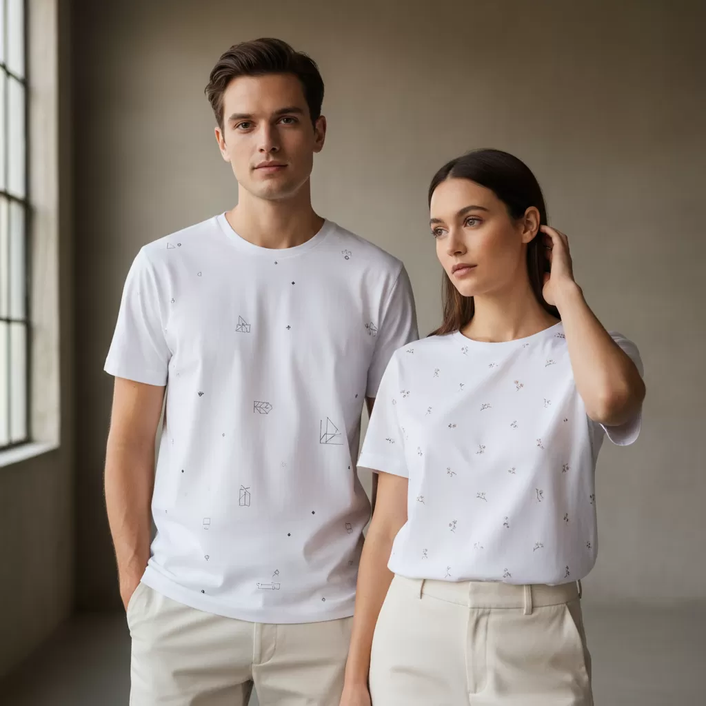 gemini_image_1770628142 Áo thun họa tiết minimal mang lại vẻ đẹp thanh lịch và hiện đại