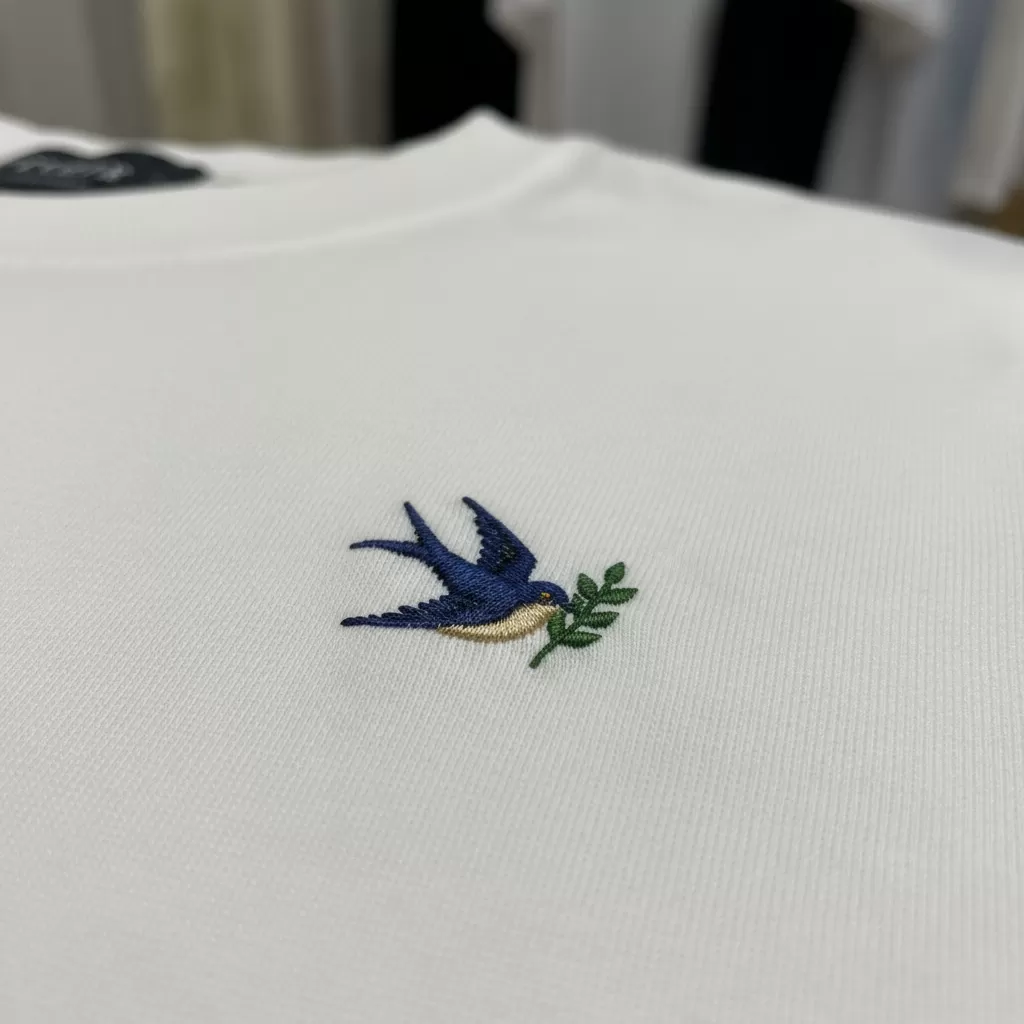 gemini_image_1770628143 Các họa tiết nhỏ được thêu tinh xảo tạo điểm nhấn nhẹ nhàng cho trang phục