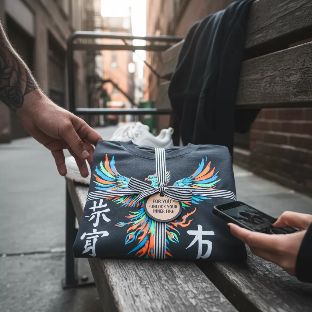 gemini_image_1770630659 Lựa chọn áo thun streetwear làm quà tặng đòi hỏi sự tinh tế và hiểu biết về phong cách của người nhận